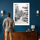 Winter Pine Forest Wall Art Canvas Print, Minimal Winter by MyGreatCanvas | Canvas Wall Art Prints | Photo Prints & Wall Decor