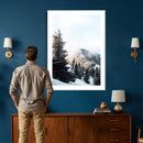 Snowy Mountain Forest Wall Art Canvas Print, Winter Pine by MyGreatCanvas | Canvas Wall Art Prints | Photo Prints & Wall Decor