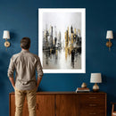 Abstract New York Wall Art Canvas Print, Gold Black Modern by MyGreatCanvas | Canvas Wall Art Prints | Photo Prints & Wall Decor