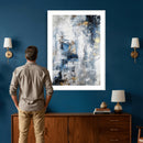 Blue Abstract Wall Art Canvas Print, Gold Black Modern by MyGreatCanvas | Canvas Wall Art Prints | Photo Prints & Wall Decor