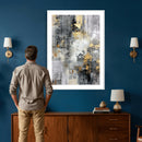 Gray Gold Abstract Wall Art Canvas Print, Textured Modern by MyGreatCanvas | Canvas Wall Art Prints | Photo Prints & Wall Decor