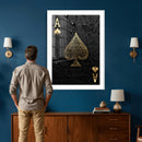Ace of Spades Wall Art Canvas Print – Black and Gold Playing by MyGreatCanvas | Canvas Wall Art Prints | Photo Prints & Wall Decor