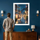 Tokyo Tea House Canvas Wall Art — Japan Rainy Night Street by MyGreatCanvas | Canvas Wall Art Prints | Photo Prints & Wall Decor