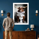Texas Longhorn Cow Toilet Paper Canvas Wall Art, Funny by MyGreatCanvas | Canvas Wall Art Prints | Photo Prints & Wall Decor