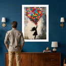 Banksy Street Art Canvas Wall Art, Girl Heart Balloons by MyGreatCanvas | Canvas Wall Art Prints | Photo Prints & Wall Decor
