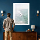 Surfers on Waves Canvas Wall Art, Aerial Ocean Photography by MyGreatCanvas | Canvas Wall Art Prints | Photo Prints & Wall Decor