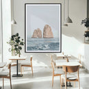 Faraglioni Capri Wall Art Canvas Print – Framed Serene Ocean