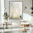 Pampas Grass Wall Art Canvas Print – Framed Neutral Tones