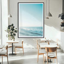 Minimalist Ocean Wall Art Canvas Print – Framed Calm
