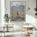 Wild Elk Wall Art Canvas Print – Framed Mountain Wilderness