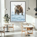 Minimalist Scottish Highland Cow Wall Art Canvas Print – by MyGreatCanvas | Canvas Wall Art Prints | Photo Prints & Wall Decor