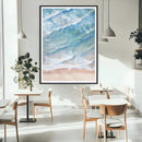 Aerial Ocean Waves Wall Art – Framed Tranquil Beach Canvas by MyGreatCanvas | Canvas Wall Art Prints | Photo Prints & Wall Decor