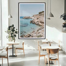 Clear Blue Water Beach Wall Art – Framed Rocky Cove Canvas by MyGreatCanvas | Canvas Wall Art Prints | Photo Prints & Wall Decor