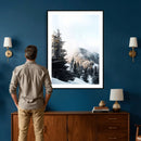 Snowy Mountain Forest Wall Art Canvas Print, Winter Pine by MyGreatCanvas | Canvas Wall Art Prints | Photo Prints & Wall Decor