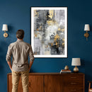 Gray Gold Abstract Wall Art Canvas Print, Textured Modern by MyGreatCanvas | Canvas Wall Art Prints | Photo Prints & Wall Decor