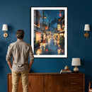 Tokyo Tea House Canvas Wall Art — Japan Rainy Night Street by MyGreatCanvas | Canvas Wall Art Prints | Photo Prints & Wall Decor