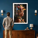 Butterfly Crown Gold Woman Portrait — Monarch Queen Canvas by MyGreatCanvas | Canvas Wall Art Prints | Photo Prints & Wall Decor