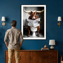 Texas Longhorn Cow Toilet Paper Canvas Wall Art, Funny by MyGreatCanvas | Canvas Wall Art Prints | Photo Prints & Wall Decor