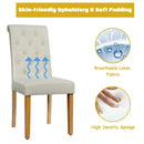 2 Pieces Tufted Dining Chair Set with Adjustable Anti-Slip Foot Pads by LJGDeals