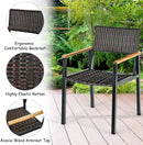 Patented 7 Pieces Outdoor Dining Set with Large Acacia Wood Table Top by LJGDeals