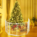 6 Panel Wall-mount Adjustable Baby Safe Metal Fence Barrier-White by LJGDeals