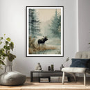 Watercolor Abstract Moose Wall Art Canvas Print – Wildlife by MyGreatCanvas | Canvas Wall Art Prints | Photo Prints & Wall Decor