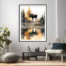 Abstract Moose Forest Wall Art Canvas Print – Wildlife by MyGreatCanvas | Canvas Wall Art Prints | Photo Prints & Wall Decor