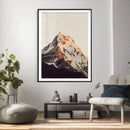 Golden Peak Mountain Wall Art Canvas Print, Minimal Alpine by MyGreatCanvas | Canvas Wall Art Prints | Photo Prints & Wall Decor