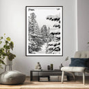 Winter Pine Forest Wall Art Canvas Print, Minimal Winter by MyGreatCanvas | Canvas Wall Art Prints | Photo Prints & Wall Decor