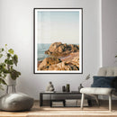 Rocky Coastline Wall Art Canvas Print, Minimal Coastal by MyGreatCanvas | Canvas Wall Art Prints | Photo Prints & Wall Decor