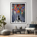 Banksy Inspired Boy Swing Wall Art Canvas Print by MyGreatCanvas | Canvas Wall Art Prints | Photo Prints & Wall Decor