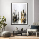 Abstract New York Wall Art Canvas Print, Gold Black Modern by MyGreatCanvas | Canvas Wall Art Prints | Photo Prints & Wall Decor