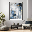 Blue Abstract Wall Art Canvas Print, Gold Black Modern by MyGreatCanvas | Canvas Wall Art Prints | Photo Prints & Wall Decor