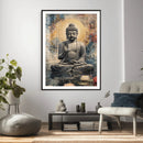 Serene Buddha with Lotus Flowers | Tranquil Meditation Art | by MyGreatCanvas | Canvas Wall Art Prints | Photo Prints & Wall Decor