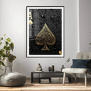 Ace of Spades Wall Art Canvas Print – Black and Gold Playing by MyGreatCanvas | Canvas Wall Art Prints | Photo Prints & Wall Decor