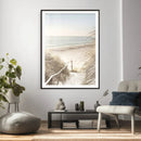 Coastal Beach Path Wall Art Canvas Print – Neutral Ocean by MyGreatCanvas | Canvas Wall Art Prints | Photo Prints & Wall Decor
