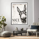 Funny Donkey Bathroom Wall Art Canvas Print, Nice Ass Farm by MyGreatCanvas | Canvas Wall Art Prints | Photo Prints & Wall Decor