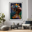 Butterfly Crown Gold Woman Portrait — Monarch Queen Canvas by MyGreatCanvas | Canvas Wall Art Prints | Photo Prints & Wall Decor