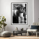 Highland Cow Toilet Paper Canvas Wall Art, Funny Bathroom by MyGreatCanvas | Canvas Wall Art Prints | Photo Prints & Wall Decor