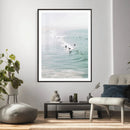 Surfers on Waves Canvas Wall Art, Aerial Ocean Photography by MyGreatCanvas | Canvas Wall Art Prints | Photo Prints & Wall Decor