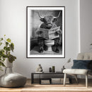 Funny Bathroom Canvas Wall Art, Texas Longhorn on Toilet by MyGreatCanvas | Canvas Wall Art Prints | Photo Prints & Wall Decor