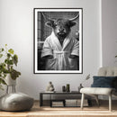 Funny Bathroom Wall Art Canvas Print, Highland Cow in by MyGreatCanvas | Canvas Wall Art Prints | Photo Prints & Wall Decor