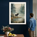 Watercolor Abstract Moose Wall Art Canvas Print – Wildlife by MyGreatCanvas | Canvas Wall Art Prints | Photo Prints & Wall Decor