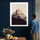 Golden Peak Mountain Wall Art Canvas Print, Minimal Alpine by MyGreatCanvas | Canvas Wall Art Prints | Photo Prints & Wall Decor