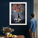 Banksy Inspired Boy Swing Wall Art Canvas Print by MyGreatCanvas | Canvas Wall Art Prints | Photo Prints & Wall Decor