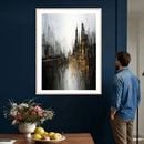 Abstract Urban Wall Art Canvas Print, Gold Black Modern by MyGreatCanvas | Canvas Wall Art Prints | Photo Prints & Wall Decor