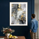 Gray Gold Abstract Wall Art Canvas Print, Textured Modern by MyGreatCanvas | Canvas Wall Art Prints | Photo Prints & Wall Decor