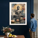 Serene Buddha with Lotus Flowers | Tranquil Meditation Art | by MyGreatCanvas | Canvas Wall Art Prints | Photo Prints & Wall Decor