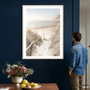 Coastal Beach Path Wall Art Canvas Print – Neutral Ocean by MyGreatCanvas | Canvas Wall Art Prints | Photo Prints & Wall Decor