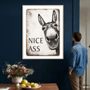 Funny Donkey Bathroom Wall Art Canvas Print, Nice Ass Farm by MyGreatCanvas | Canvas Wall Art Prints | Photo Prints & Wall Decor